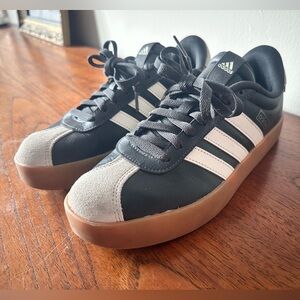 Adidas Classic Black and Cream Trainers